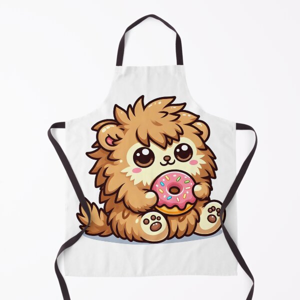Artikelvorschau, Kawaii flauschiger Greif mit Donut entworfen und verkauft von CanvasCutie.