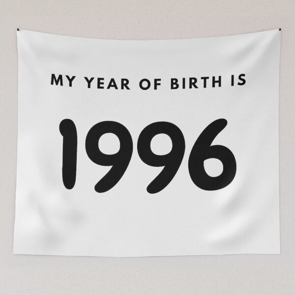 Item preview, My Year of Birth is 1996 designed and sold by LittleWorldShop.