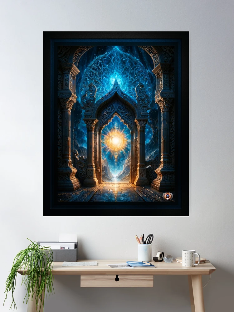 The Temple Of Light AI Concept Art by Xzendor7 - The Awe-Inspiring Grandeur Of Eternity 2 The Temple Of Light Stunning AI Concept Mystical Art by Xzendor7 Room Decor Poster Art Print