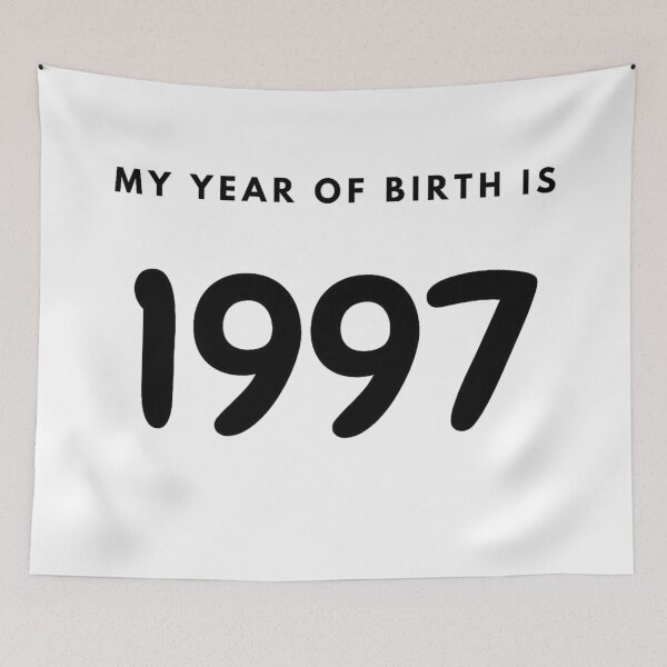 Item preview, My Year of Birth is 1997 designed and sold by LittleWorldShop.