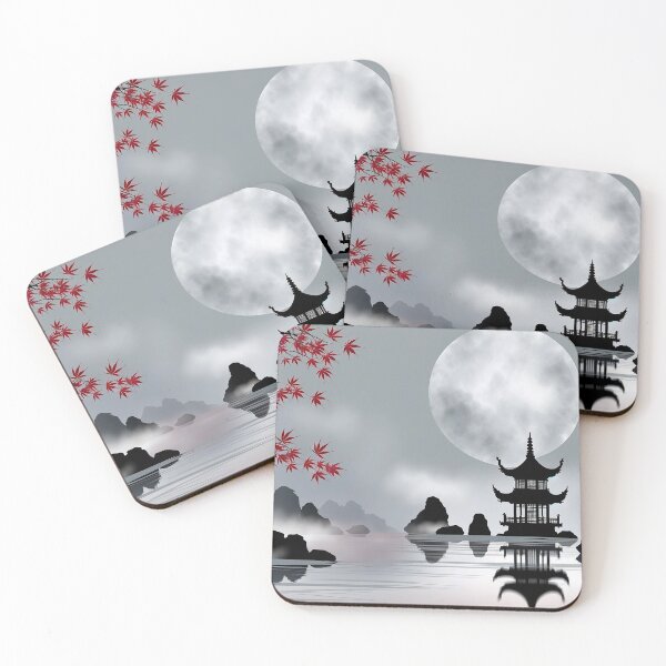 Item preview, Pagodas reflections designed and sold by Cerberus-Art.