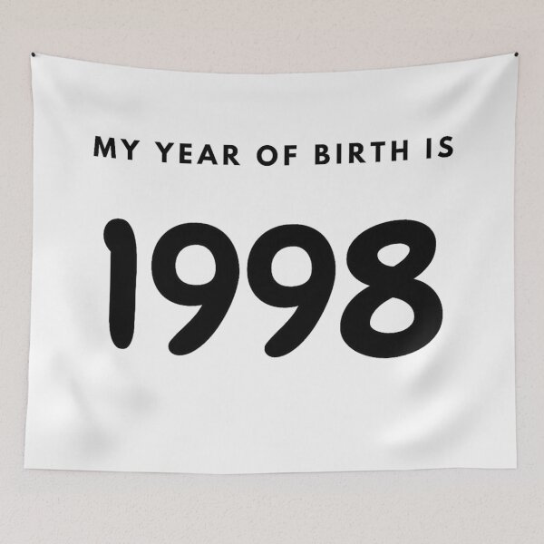 Item preview, My Year of Birth is 1998 designed and sold by LittleWorldShop.