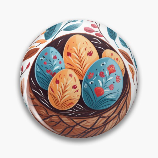 Item preview, easter folk egg designed and sold by Lunaawga.