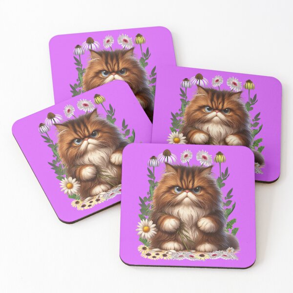 Item preview, Flowers, bah humbug, growls the bad tempered cat designed and sold by LoneAngel.