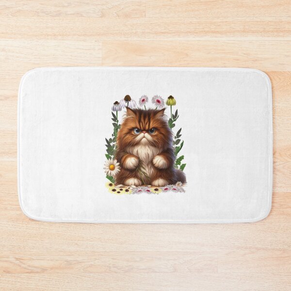 Item preview, Flowers, bah humbug, growls the bad tempered cat designed and sold by LoneAngel.