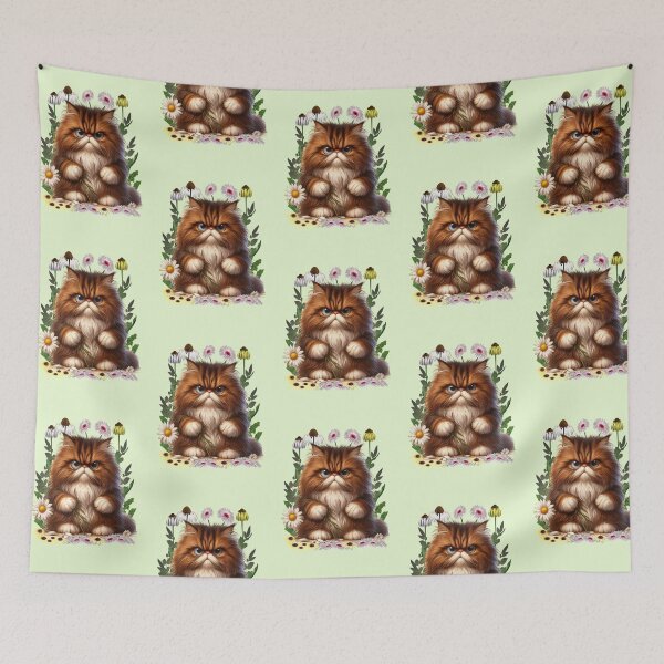 Item preview, Flowers, bah humbug, growls the bad tempered cat designed and sold by LoneAngel.