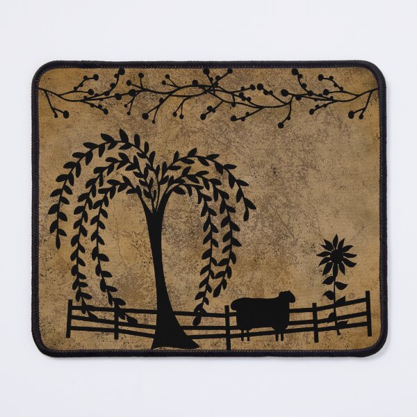 Item preview, Prim Willow Silhouette with Pip Berries Sheep and Sunflower  designed and sold by CheriesArt.