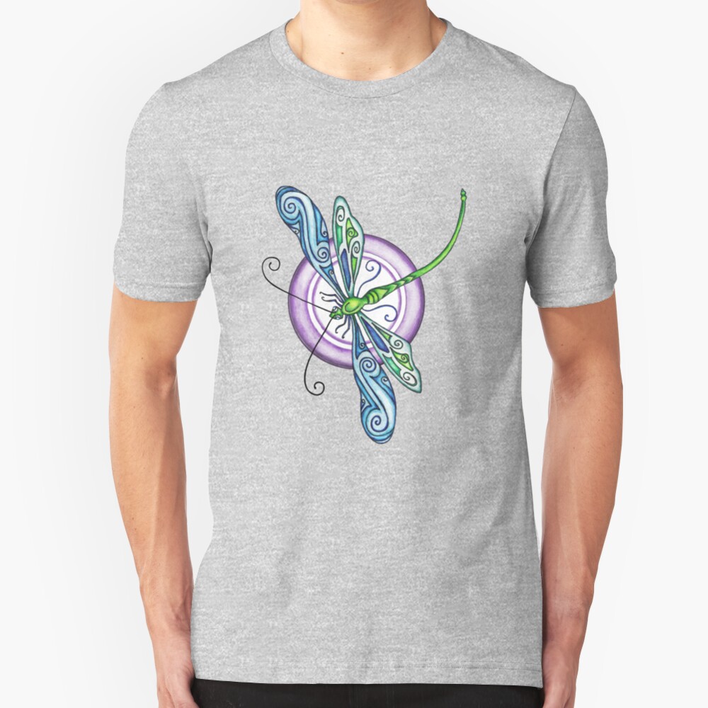Whimsical Dragonfly Slim Fit T-Shirt