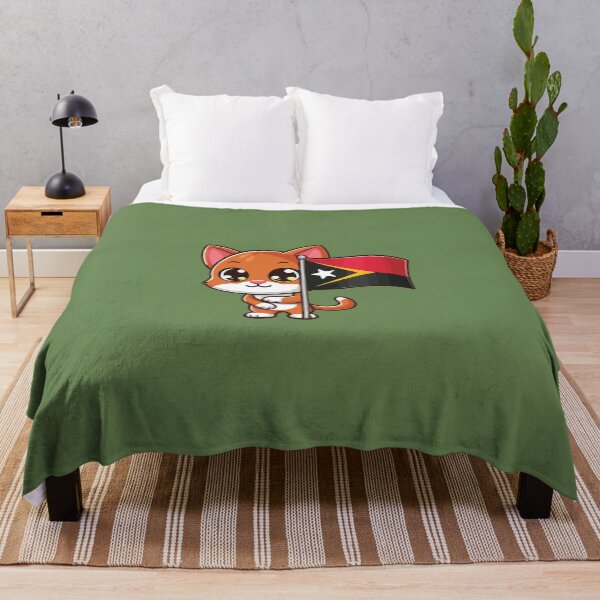Item preview, Cat holding the Timor-Leste flag designed and sold by SOMI SOMI.
