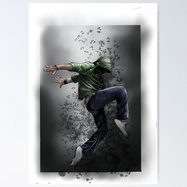 Wall Art Print, Colorful Hip Hop Dance