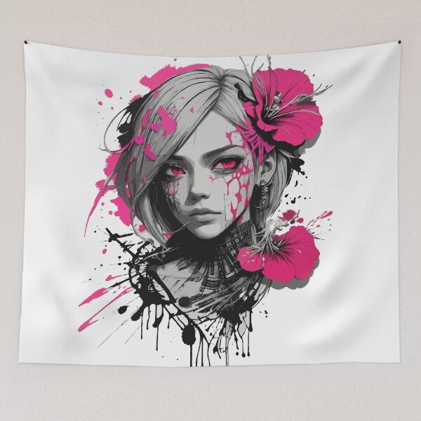 Item preview, pink girlie gift idea birthday wall decoration retro designed and sold by X-ecute.