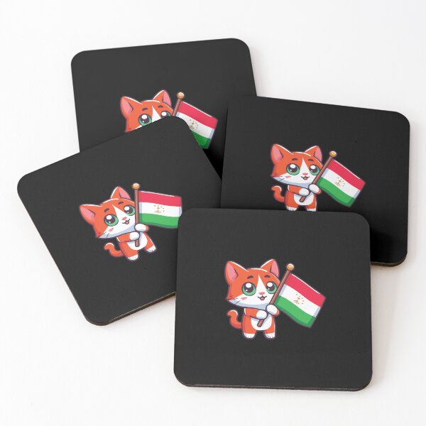 Item preview, Cat holding the Tajikistan flag designed and sold by SOMI SOMI.