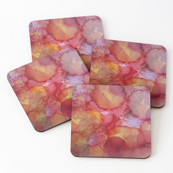 Item preview, Pink and Yellow Alcohol Ink Painting designed and sold by freshinkarts.