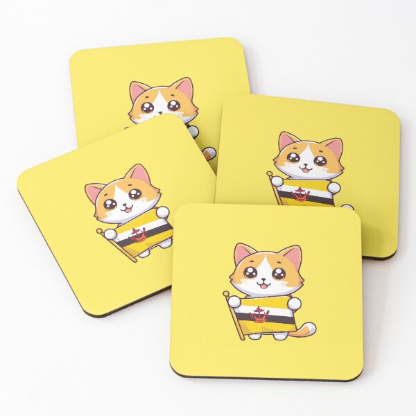 Item preview, Cat holding the Brunei Darussalam flag designed and sold by SOMI SOMI.
