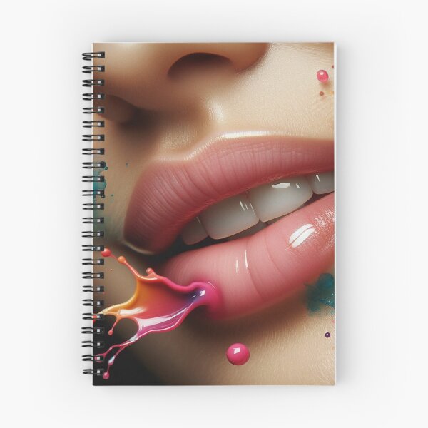 Item preview, Macro shot of lips in a soft smile, with watercolor droplets splashing around, blending art and beauty designed and sold by AndreaMart.