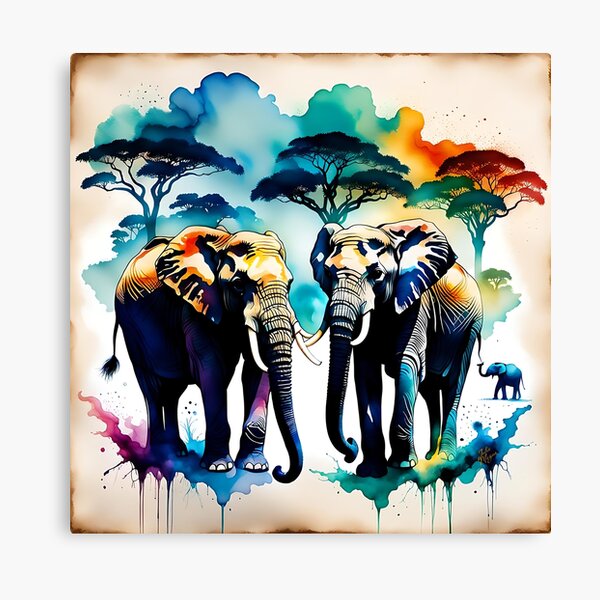 Endangered species: elephant Canvas Print