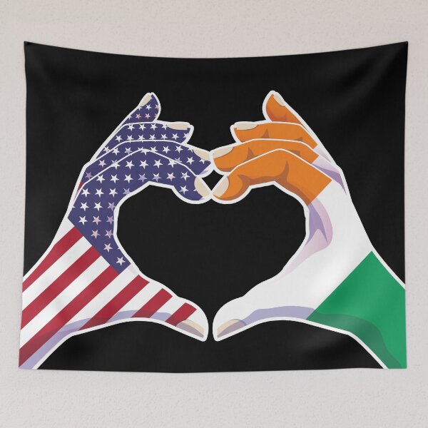 Item preview, Ivory Coast ivorian USA United States American America Love Heart Peace designed and sold by FlagX.