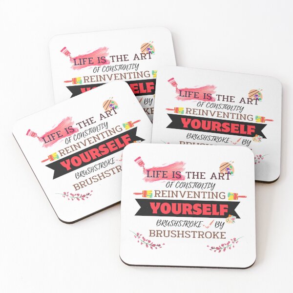 Item preview, Quotes About Life: Life is the art of constantly reinventing yourself, brushstroke by brushstroke designed and sold by MilkyBerryShop.