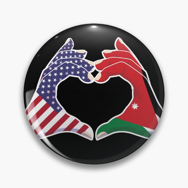 Item preview, Jordanian Jordan USA United States American America Love Heart Peace designed and sold by FlagX.