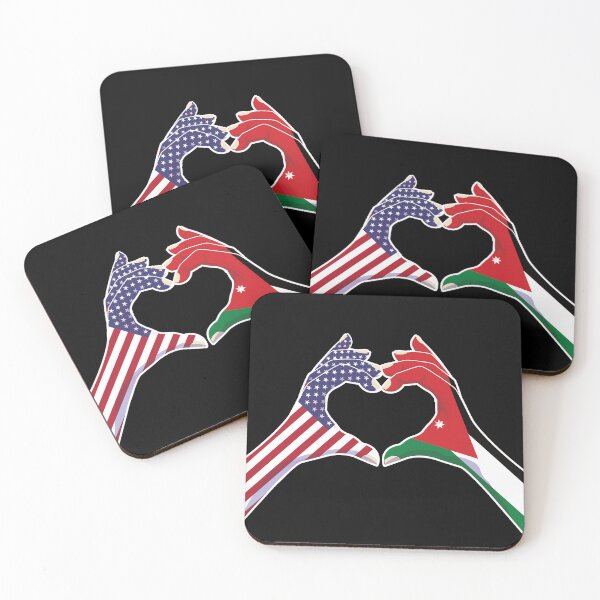 Item preview, Jordanian Jordan USA United States American America Love Heart Peace designed and sold by FlagX.