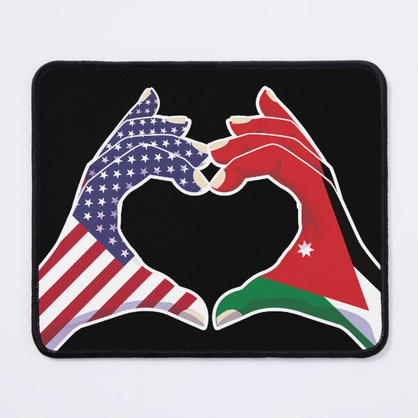 Item preview, Jordanian Jordan USA United States American America Love Heart Peace designed and sold by FlagX.