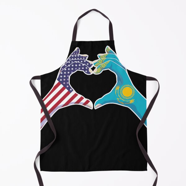 Item preview, Kazakhstan Kazakstan Kazakh Kaza USA United States American America Love Heart Peace designed and sold by FlagX.