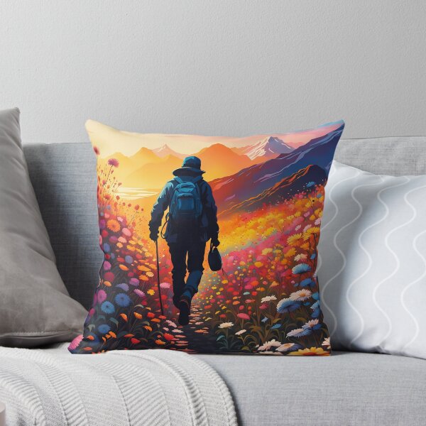 Item preview, Silhouette of Person Walking Through Flowers, Ai Generated Art  designed and sold by ACC .