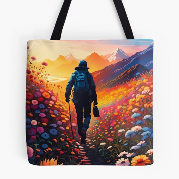 Item preview, Silhouette of Person Walking Through Flowers, Ai Generated Art  designed and sold by ACC .