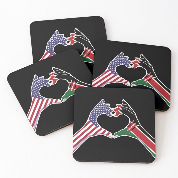 Item preview, Kenyan Kenya USA United States American America Love Heart Peace designed and sold by FlagX.