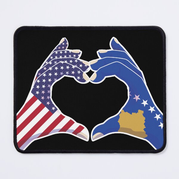 Item preview, Kosovo Kosovar USA United States American America Love Heart Peace designed and sold by FlagX.