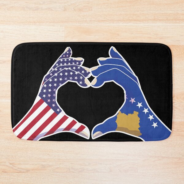 Item preview, Kosovo Kosovar USA United States American America Love Heart Peace designed and sold by FlagX.