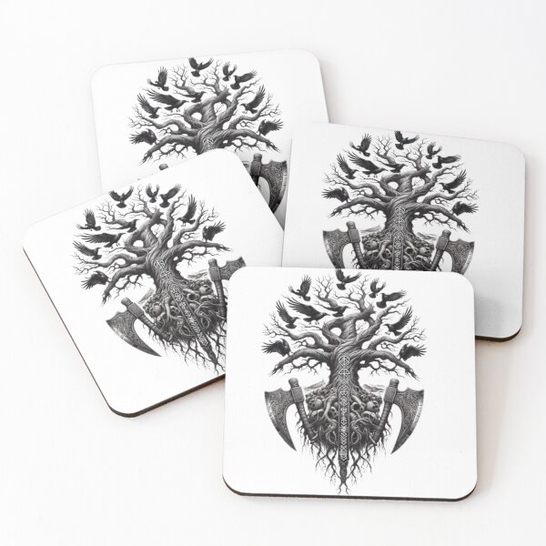 Item preview, histotic tree covered with crows and axes designed and sold by animdesigne.