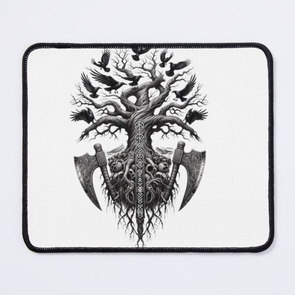 Item preview, histotic tree covered with crows and axes designed and sold by animdesigne.