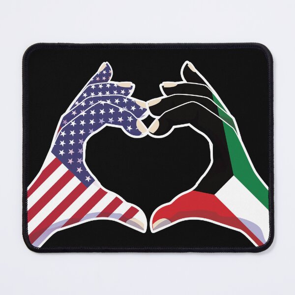 Item preview, Kuwait Kuwaiti USA United States American America Love Heart Peace designed and sold by FlagX.