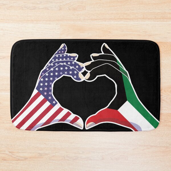 Item preview, Kuwait Kuwaiti USA United States American America Love Heart Peace designed and sold by FlagX.