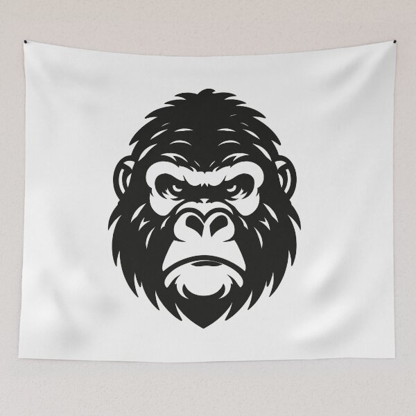 Item preview, Majestic Primate - Gorilla's Regal Visage designed and sold by Apex-Ape.