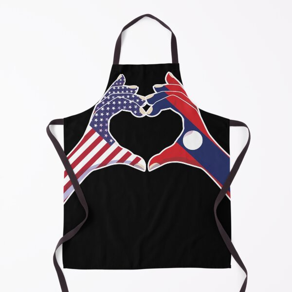 Item preview, Laos Laotian USA United States American America Love Heart Peace designed and sold by FlagX.