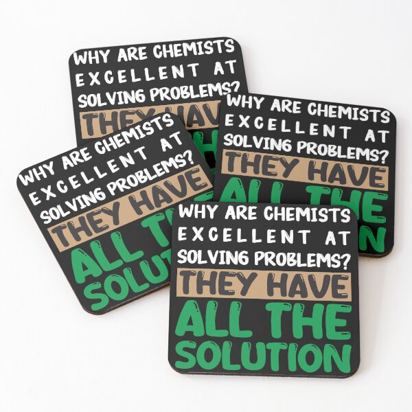 Item preview, Chemistry Jokes Typography Design "Why are Chemists Excellent at Solving Problems?" designed and sold by rahmastaa.