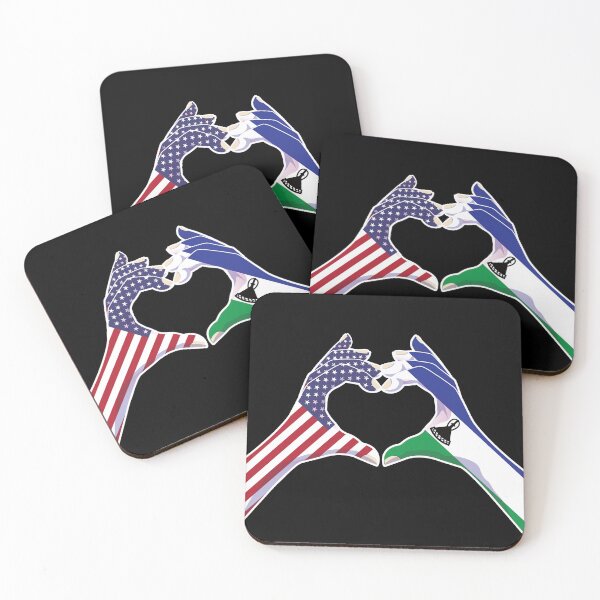 Item preview, Lesotho Lesothan USA United States American America Love Heart Peace designed and sold by FlagX.