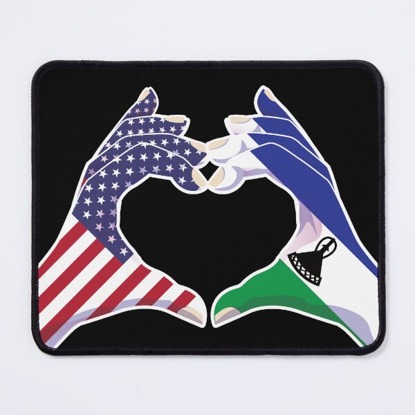Item preview, Lesotho Lesothan USA United States American America Love Heart Peace designed and sold by FlagX.