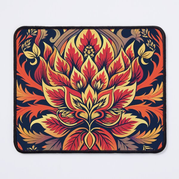 Item preview, Orange and Red Damask Pattern designed and sold by patterncrow.