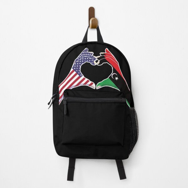 Item preview, Libya Libyan USA United States American America Love Heart Peace designed and sold by FlagX.