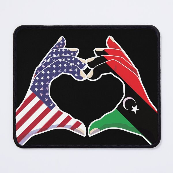 Item preview, Libya Libyan USA United States American America Love Heart Peace designed and sold by FlagX.