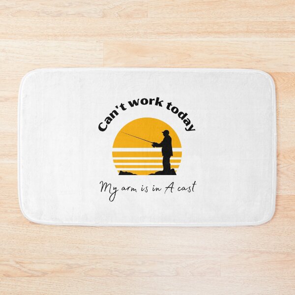 Item preview, I Cant Work, My Arm is in A Cast: fisherman art illustration designed and sold by HappyNoireArt.