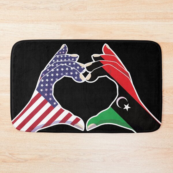 Item preview, Libya Libyan USA United States American America Love Heart Peace designed and sold by FlagX.