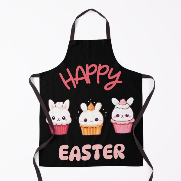 Item preview, Happy Easter with Pink and Orange Easter Bunnies Cupcakes designed and sold by KawaiiArtStyle.