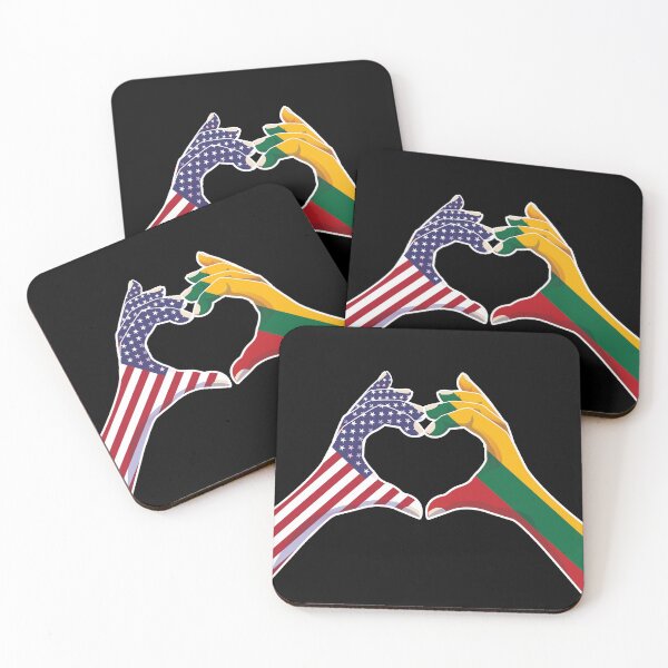 Item preview, Lithuania Lithuanian USA United States American America Love Heart Peace designed and sold by FlagX.