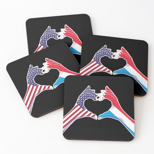Item preview, Luxembourg Luxemburg Luxembourgian Luxemburgian USA United States American America Love Heart Peace designed and sold by FlagX.