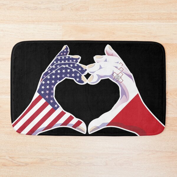 Item preview, Malta Maltese USA United States American America Love Heart Peace designed and sold by FlagX.