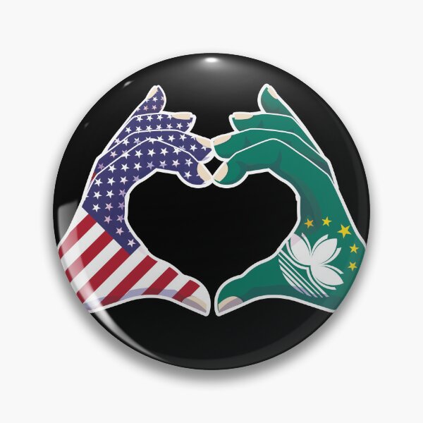 Item preview, Macau Macao Macanese USA United States American America Love Heart Peace designed and sold by FlagX.